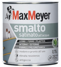 Carica l'immagine nel visualizzatore di Gallery, Maxmeyer Smalto All'Acqua Poliuretanico Satinato Bianco 0,75 L