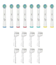 Carica l'immagine nel visualizzatore di Gallery, 8 Testine di Ricambio Compatibili Precision Clean Generiche 3AG + 8 Copritestine di Protezione Igienici per spazzolino e