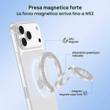 Carica l'immagine nel visualizzatore di Gallery, Supporto ad anello magnetico per MagSafe per iPhone 17 Pro 16 15 14 13 12, supporto ad anello per Samsung S26 S25 S24 S2