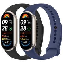 Carica l'immagine nel visualizzatore di Gallery, YLK 2 Pezzi Cinturini per Xiaomi Mi Band 9/8/10, Cinturino Silicone di Morbido Traspirante Solo per Xiaomi Mi Band 8/9/1