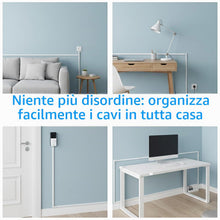 Carica l'immagine nel visualizzatore di Gallery, Carehabi Canalina Passacavi Muro Adesiva 4,8m (15x9mm, 0,4mx12pcs), Canaletta per Cavi Elettrici, Nascondi Cavi TV e Scr