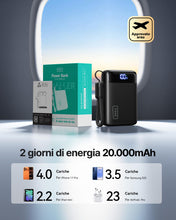 Carica l'immagine nel visualizzatore di Gallery, INIU Piccolo 20000mAh Power Bank 22,5W Ricarica Rapida Caricatore Portatile