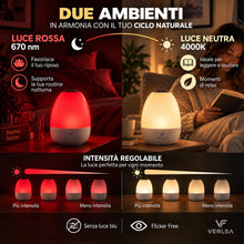 Carica l'immagine nel visualizzatore di Gallery, Luce Rossa Notturna Neonato 670 nm con Telecomando, Timer, USB-C