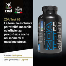 Carica l'immagine nel visualizzatore di Gallery, Net Integratori ZDA TEST 66 – 90 cps – Integratore Naturale Vitalità e Forza Maschile con ZMA® (Zinco e Magnesio) KSM-66