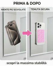 Carica l'immagine nel visualizzatore di Gallery, 5 Pezzi Ventosa in Silicone per Telefono - Supporto Ultra Aderente Antiscivolo per Selfie Video, Universale Senza Residu