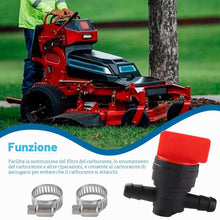Carica l'immagine nel visualizzatore di Gallery, VooGenzek 2 Pezzi 1/4" Interruttore del Carburante On/Off in linea, 6-8 mm Plastica Valvola Arresto Carburante, con 4 Pe