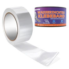 Carica l'immagine nel visualizzatore di Gallery, Nastro Adesivo Impermeabile Trasparente Ultra Resistente 5cm x 2,5m – Nastro di Riparazione Impermeabile per Superfici L
