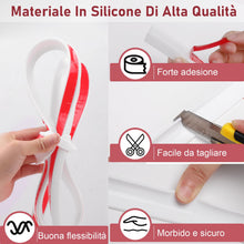 Carica l'immagine nel visualizzatore di Gallery, alophoty Barriera Doccia Ferma Acqua Silicone, 100 cm, Bianco