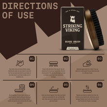 Carica l'immagine nel visualizzatore di Gallery, Striking Viking Spazzola Barba Setole Cinghiale – 11 cm, Marrone