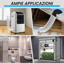 Carica l'immagine nel visualizzatore di Gallery, Aygrochy Tubo di scarico in PVC da 150 mm, tubo di ventilazione da 3 m, con 2 fascette stringitubo in acciaio inox, per 