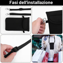 Carica l'immagine nel visualizzatore di Gallery, XIHIRCD Pochette Universale Telefono con Cinturino Collo, Nero