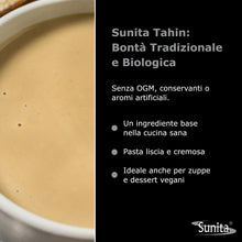 Carica l'immagine nel visualizzatore di Gallery, Sunita Tahina Crema di Sesamo - Salsa Tahini Ricca e Cremosa per Hummus e Salse -Crema di Semi di Sesamo Biologica - 340