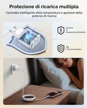 Carica l'immagine nel visualizzatore di Gallery, RAVIAD 20W Caricatore USB C 2Pezzi Caricabatteria Tipo C 2 Porte USBA+USBC
