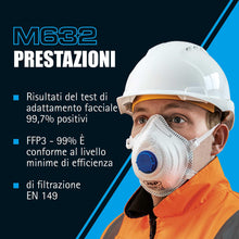 Carica l'immagine nel visualizzatore di Gallery, JSP M632 FFP3 Mascherina Antipolvere con Valvola (Conf. 10), Bricolage