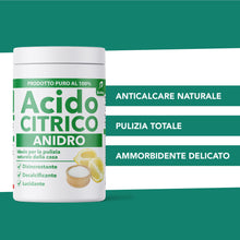 Carica l'immagine nel visualizzatore di Gallery, Acido Citrico Anidro Puro 1kg – Polvere Naturale per Pulizia Domestica | Anticalcare, Ammorbidente, Disincrostante e Det