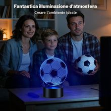 Carica l'immagine nel visualizzatore di Gallery, Dreamy Cubby Luce notturna a forma di pallone da calcio per bambini, lampada 3D con timer e telecomando, 16 colori inter
