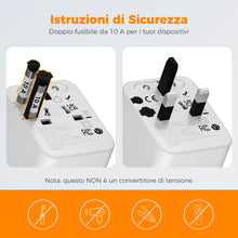Carica l'immagine nel visualizzatore di Gallery, TESSAN Adattatore Universale da Viaggio 20W con 2 USB C e 2 USB A