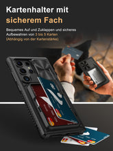 Carica l'immagine nel visualizzatore di Gallery, Vihibii Cover per Samsung Galaxy S24 Ultra con Porta Carte e Scorrevole per Fotocamera, TPU Robusto Resistente ai Graffi