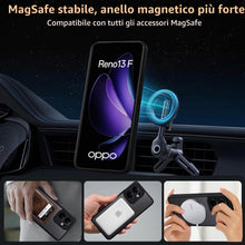 Carica l'immagine nel visualizzatore di Gallery, per OPPO Reno 13 F/FS 5G/4G Cover Compatibile con MagSafe con 2 Pezzi Vetro Temperato, Custodia Magnetica Traslucida Opa