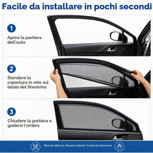 Carica l'immagine nel visualizzatore di Gallery, 4 Pezzi Tendine Parasole Auto, Tende A Vetro,Parasole Auto Finestrini Block Protezione UV,Universali Copri Finestrini Ca