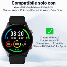 Carica l'immagine nel visualizzatore di Gallery, Coiwxmoi Cinturino per Xiaomi Mi Watch/Watch S1/S1 Active/Color Sport, Cinturino Morbido Silicone per Donna Uomo(22mm)