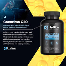 Carica l'immagine nel visualizzatore di Gallery, HyBlue Coenzima Q10 Ubichinolo 100 mg 240 cps, 100% Vegano, 8 Mesi