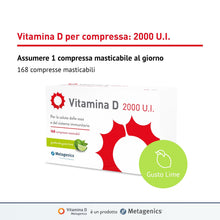 Carica l'immagine nel visualizzatore di Gallery, Metagenics Vitamina D 2000 UI - Supporto Ossa e Difese - 168 Compresse