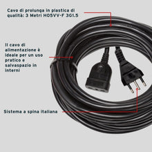 Carica l'immagine nel visualizzatore di Gallery, Prolunga Elettrica 3 Metri Brennenstuhl | Prolunga in Plastica Robusta e di Ottima Fattura | Cavo H05VV-F 3G1,5 | Spina 