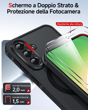 Carica l'immagine nel visualizzatore di Gallery, LeYi Cover Magnetica per Samsung Galaxy A56 5G con Vetro Temperato(Nero)