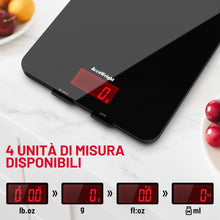 Carica l'immagine nel visualizzatore di Gallery, ACCUWEIGHT Bilancia da Cucina Digitale con Funzione Tare, 5kg/11lbs Bilancia Elettronica Professionale, Alta Precision 1