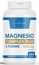 Carica l'immagine nel visualizzatore di Gallery, Magnesio Complex Plus 240 Compresse 5 Forme 450mg | Magnesio Bisglicinato Citrato Malato Pidolato | Magnesio Completo | 