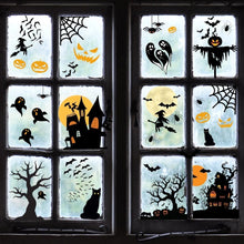 Carica l'immagine nel visualizzatore di Gallery, Haus Projekt 53 Pezzi Adesivi Halloween Finestre Riutilizzabili, 8 Fogli A4