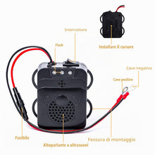 Carica l'immagine nel visualizzatore di Gallery, Grunda - Repellente ad ultrasuoni per Auto, Repellente Ultrasuoni per Topi, 12 kHz-25 kHz, Collegamento a Batteria da 12