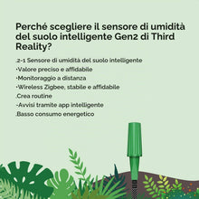 Carica l'immagine nel visualizzatore di Gallery, THIRDREALITY Smart Soil Moisture Sensor Gen2, Zigbee hub Needed, Enhanced Signal Stability, Capacitive Moisture Monitori