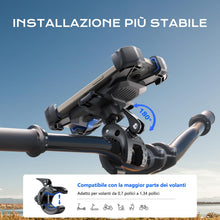 Carica l'immagine nel visualizzatore di Gallery, Supporto per cellulare per moto e bicicletta, nero