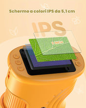 Carica l'immagine nel visualizzatore di Gallery, 1000X Digitale Microscopio Bambini Portatile: Lente Ingrandimento Tascabile con 2.0" IPS Pollici ＆ 8 LED Luce - Natale R