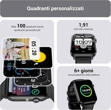 Carica l'immagine nel visualizzatore di Gallery, IOWODO Smartwatch Uomo Donna con Chiamate Bluetooth