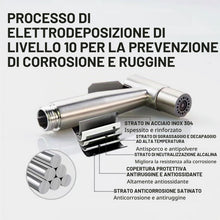 Carica l'immagine nel visualizzatore di Gallery, Doccia Bidet Portatile, Bifunzionale Set Doccia Bidet WC In Acciaio Inossidabile, Design a doppio interruttore,Spruzzato
