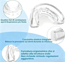 Carica l'immagine nel visualizzatore di Gallery, Bite Antirussamento Notturno, Dispositivo Anti Russamento - Bite Riutilizzabile Pronto all’Uso, Design Leggero e Confort