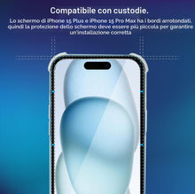Carica l'immagine nel visualizzatore di Gallery, Vetro Temperato per iPhone 15 Plus/iPhone 15 Pro Max [2 Pezzi] Vetrino Protettivo Pellicola Protezione Schermo