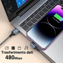 Carica l'immagine nel visualizzatore di Gallery, Cavo iPhone [0.3metri] Certificato MFi Cavo Lightning per iPhone 14 13 12
