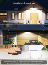 Carica l'immagine nel visualizzatore di Gallery, SIGRILL Faretti Solari a LED da Esterno con Sensore di Movimento, 318 LED Luce Solare Led Esterno con 3 Modes, 5M Cavo, 