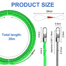 Carica l'immagine nel visualizzatore di Gallery, Sonda Passacavi,30m Sonda Passacavi Professionale,4mm Sonda Elettricista,con 1 Molla di Guida,Sonda Tiracavi Cavo, Molla