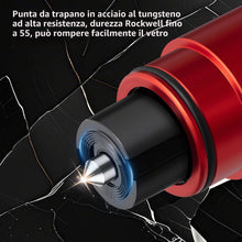 Carica l'immagine nel visualizzatore di Gallery, 2 Pezzi Rompi Vetro Auto Emergenza 2 in 1, Taglia Cinture di Sicurezza e Rompivetro per Auto, con Vetro di Prova Incluso
