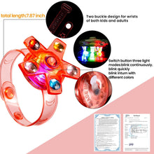 Carica l'immagine nel visualizzatore di Gallery, 24 Braccialetti LED Luminosi per Bambini, Riempitivi Borse Festa, Giochi Anti-Stress, Si Accendono al Buio, Bomboniere C