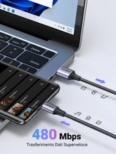 Carica l'immagine nel visualizzatore di Gallery, UGREEN Cavo USB C Type-C Ricarica Rapida 3A QC3.0 480Mbps (0.5M,1 Pezzo)