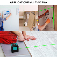 Carica l'immagine nel visualizzatore di Gallery, Livella Laser Verde 5m Doppia Linea Croce Verticale Orizzontale IP54