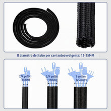 Carica l'immagine nel visualizzatore di Gallery, Flintronic 3 m(φ13mm-25mm) Guaina Cavi Self-closing, Flessibile Guaina Cavi Intrecciata, Tagliabile Nascondi Guaine, per