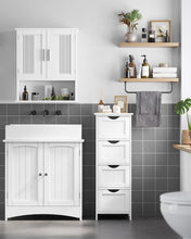 Carica l'immagine nel visualizzatore di Gallery, VASAGLE Mobile Sottolavabo per Bagno, con 2 Ante, 60 x 30 x 60 cm