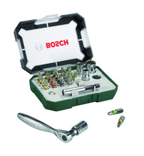 Carica l'immagine nel visualizzatore di Gallery, Bosch 26 pz. Set di Bit di Avvitamento con Cricchetti, bit PH, PZ, esagonali, T, S, Accessori Trapano e Cacciavite